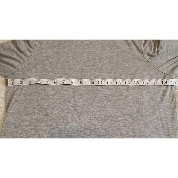 Christian Siriano New York Womens Large Heather Gray High Neck Blouse Rayon Visc - Picture 3 of 8